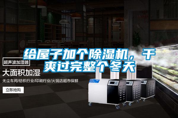 給屋子加個除濕機,干爽過完整個冬天