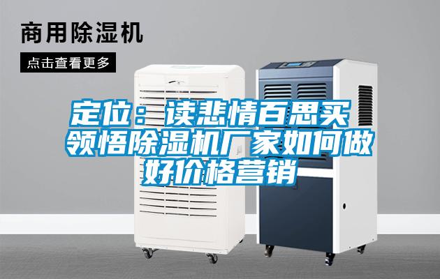 定位:讀悲情百思買 領(lǐng)悟除濕機廠家如何做好價格營銷