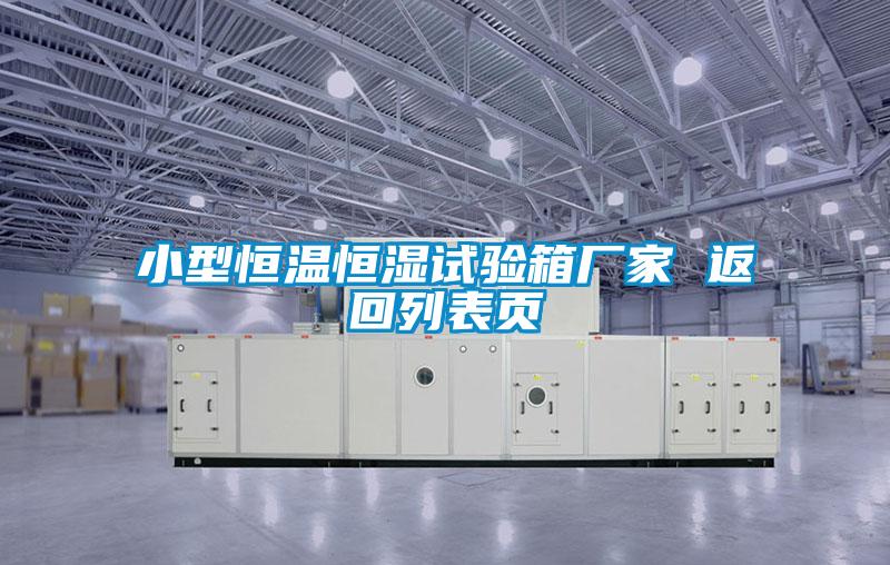 小型恒溫恒濕試驗(yàn)箱廠家 返回列表頁