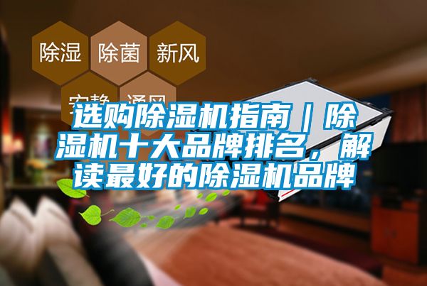 選購除濕機指南｜除濕機十大品牌排名，解讀最好的除濕機品牌
